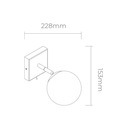 APLIQUE G9 1X8W W: 22,8cm
H: 15,3cm BLANCO MATE