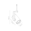 Cabezal Fork 1xGU10 Blanco Texturado