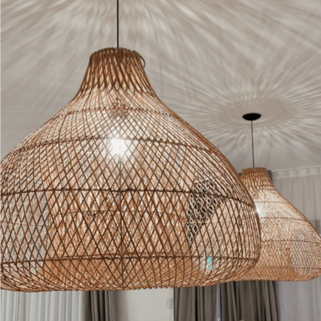 NERVO LAMPARA CINQUE TERRE 40X35 RATTAN