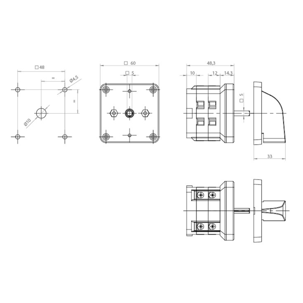 Interruptor tripolar de 32A A-5523100