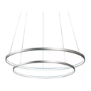 Colgante Saturno Doble Ø60/80 cm, 3000K (CAL), Aluminio, 86W, 1,2m