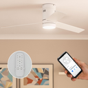 Haití Motor Blanco Aspas Blanco con luz Smart Diam. 52"