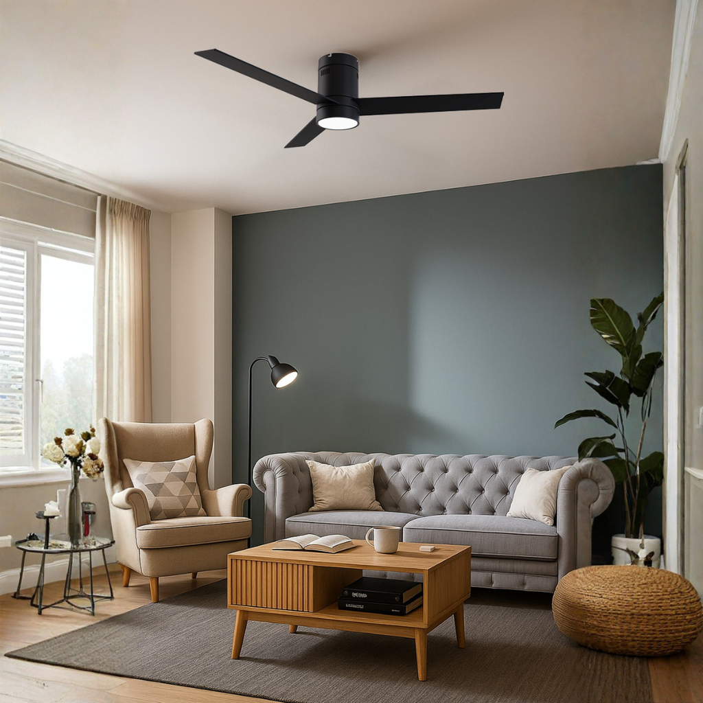 Haití Motor Negro Aspas Negro con luz Smart Diam. 52"