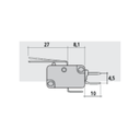 MICROINTERRUPTORES SERIE V ACC. SUP. POR MEDIO PAL. RIG. INTERM.