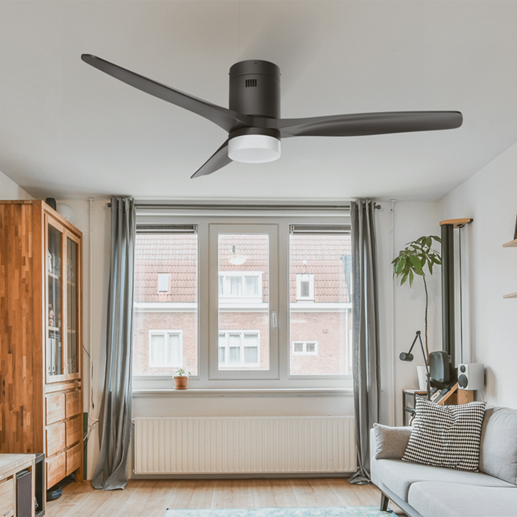 Aruba Motor Negro Aspas Negro con luz Diam. 52" ABS