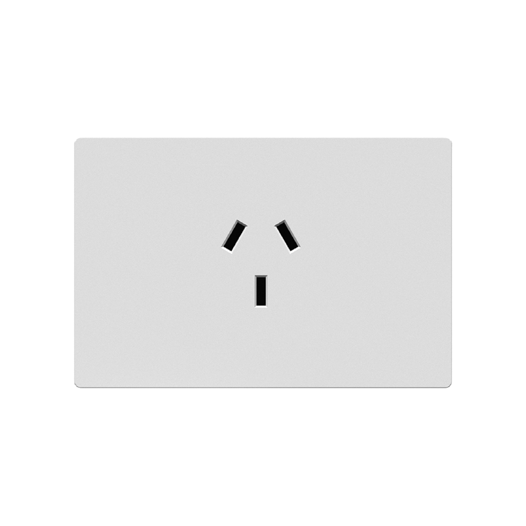 FRENTE PARA TOMACORRIENTE 20A MILAN MACROLED, COLOR BLANCO