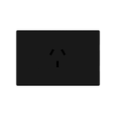 FRENTE PARA TOMACORRIENTE 20A MILAN MACROLED, COLOR NEGRO