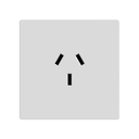 FRENTE PARA TOMACORRIENTE MIGNON 20A MILAN MACROLED, COLOR BLANCO