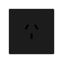 FRENTE PARA TOMACORRIENTE MIGNON 20A MILAN MACROLED, COLOR NEGRO