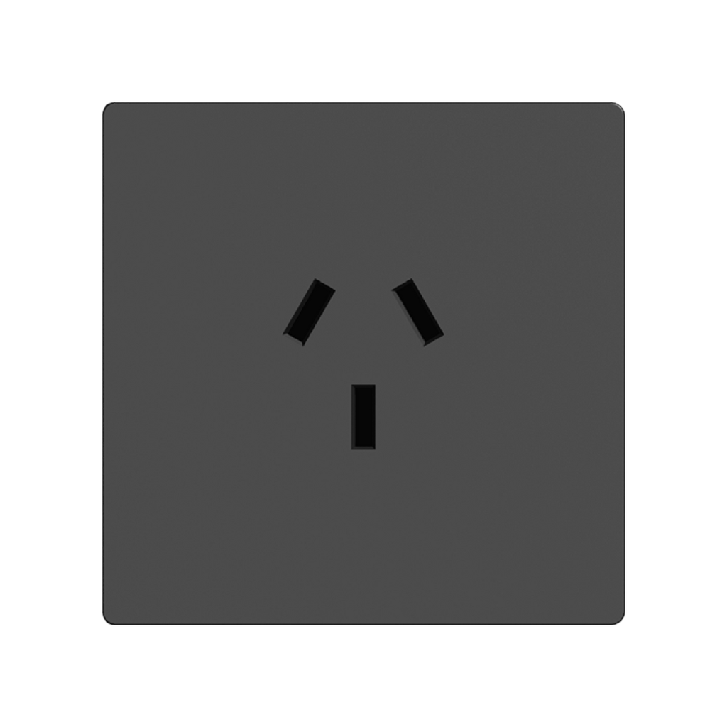 FRENTE PARA TOMACORRIENTE MIGNON 20A MILAN MACROLED, COLOR GRIS