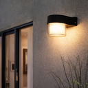 Aplique de pared unidireccional con led integrado 5w. Construido en ABS. Uso exterior ip65 negro