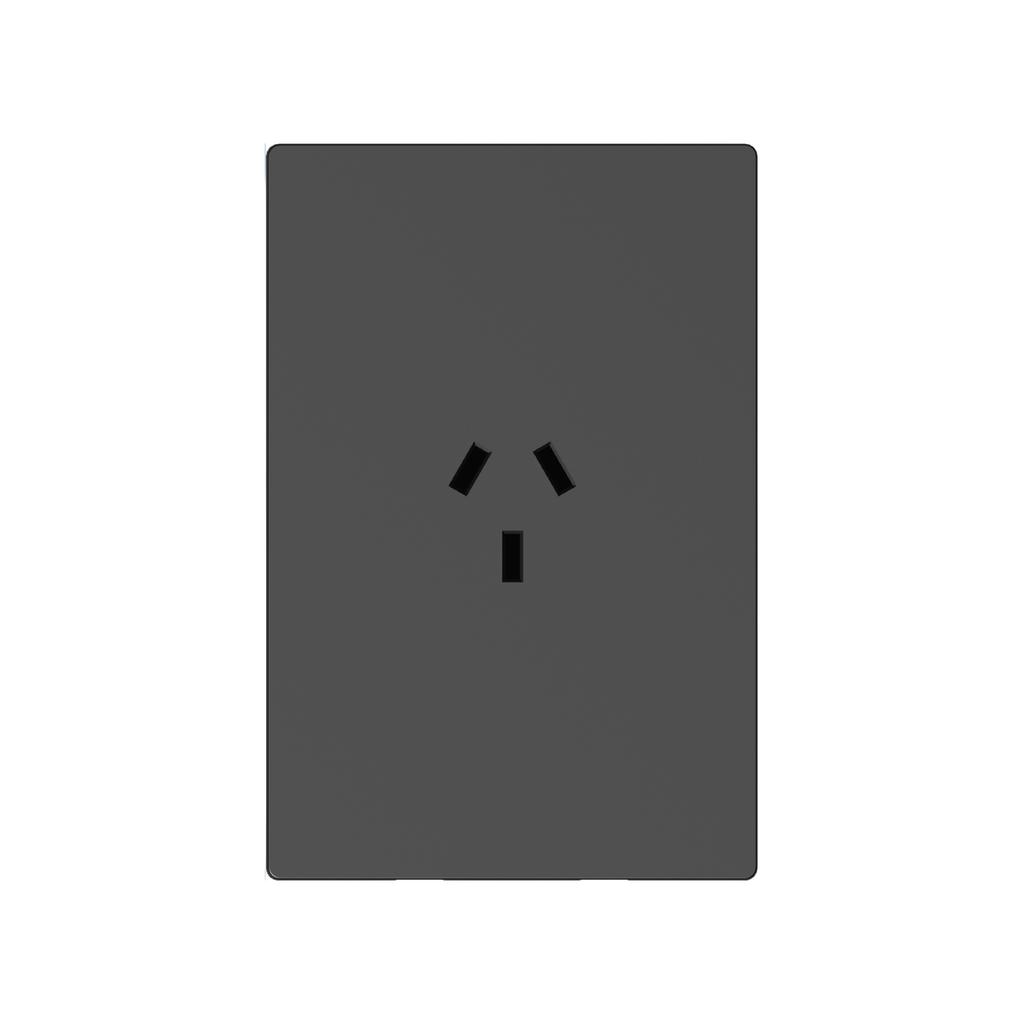 TOMACORRIENTE VERTICAL MILAN MACROLED, AC 250V, 10A MAX. BASTIDOR METALICO, SIN FRENTE