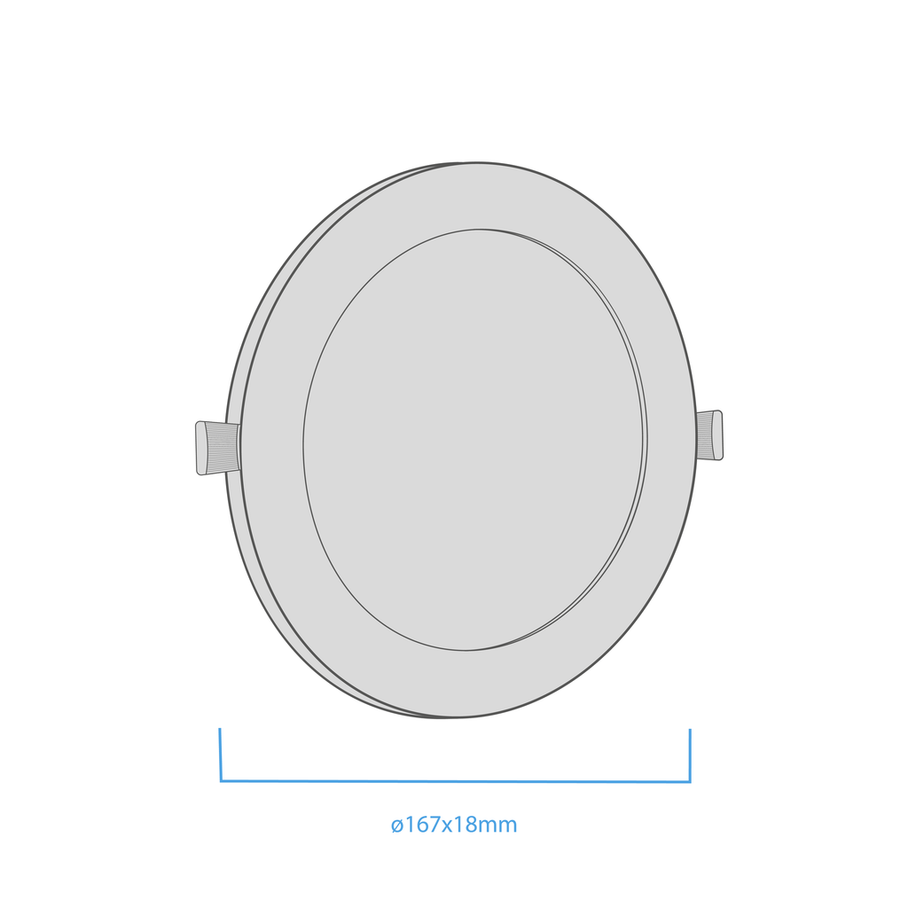 Panel embutido circular 12w Macroled frio