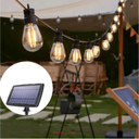 GUIRNALDA AUTONOMA SOLAR TBCIN DE 12 MTS CON 25 LAMPARAS G40 LUZ CALIDA