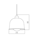 ARTEFACTO COLGANTE FYLLO NEGRO LEUK