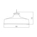 ARTEFACTO COLGANTE ZETH LEUK NEGRO