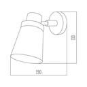 LUMINARIA APLIQUE LOTO LEUK BLANCO