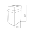 LUMINARIA EXTERIOR EXO I GRIS LEUK
