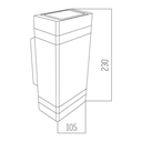 LUMINARIA EXTERIOR EXO II BLANCO LEUK