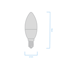 BULBO C37 MACROLED 6W E14 AC180-240V CALIDO 3000K