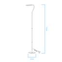 LAMPARA LED DE PIE NEGRO, 10W 850LM, AC100-240V, RA>80, 3 TEMP COLOR, DIMEABLE, MEMORIA ULTIMA FUNCION