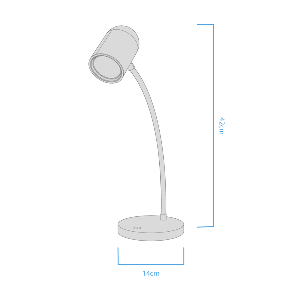 LAMPARA LED VELADOR BLANCO, 4W 230LM, AC100-240V, RA>80, BLANCO CALIDO, DIMEABLE, CARGADOR INALAMBRICO, MEMORIA ULTIMA FUNCION