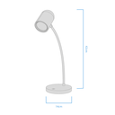 LAMPARA LED VELADOR BLANCO, 4W 230LM, AC100-240V, RA>80, BLANCO CALIDO, DIMEABLE, CARGADOR INALAMBRICO, MEMORIA ULTIMA FUNCION
