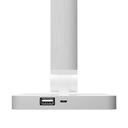 LAMPARA LED VELADOR BLANCO, 5W 300LM, AC100-240V, RA>80, 3 TEMP COLOR, DIMEABLE, CARGADOR INALAMBRICO, SALIDA USB, MEMORIA ULTIMA FUNCION