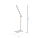 LAMPARA LED VELADOR BLANCO, 5W 300LM, AC100-240V, RA>80, 3 TEMP COLOR, DIMEABLE, CARGADOR INALAMBRICO, SALIDA USB, MEMORIA ULTIMA FUNCION