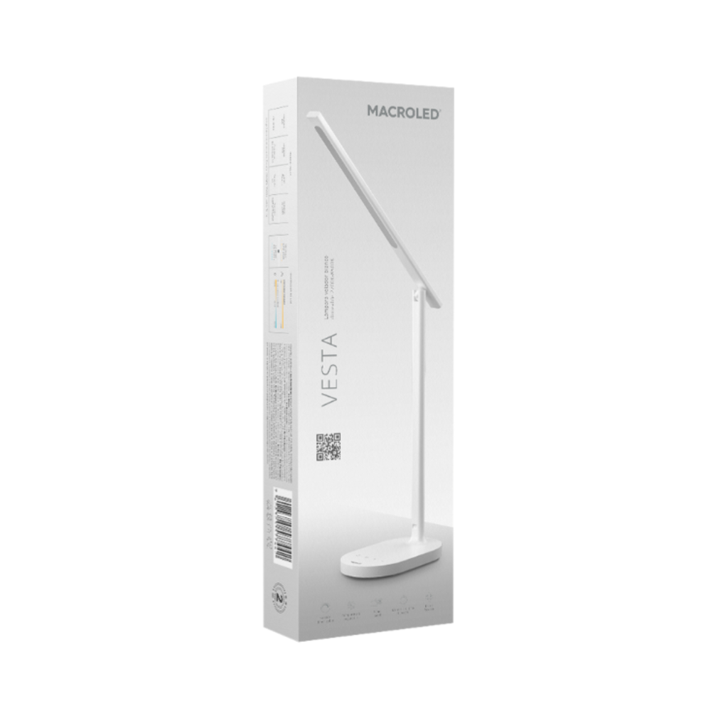 LAMPARA LED VELADOR BLANCO, 6W 320LM, AC100-240V, RA>80, 3 TEMP COLOR, DIMEABLE, MEMORIA ULTIMA FUNCION
