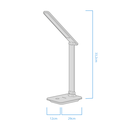 LAMPARA LED VELADOR NEGRO, 8W 600LM, AC100-240V, RA>80, BLANCO CALIDO, DIMEABLE, CARGADOR INALAMBRICO