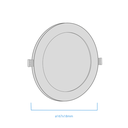 PANEL FLAT CIRCULAR MACROLED 12W AC85-265V NEUTRO 4500K