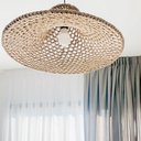 NERVO LAMPARA AVELLINO TEJIDA EN HILO YUTE 15X55X20