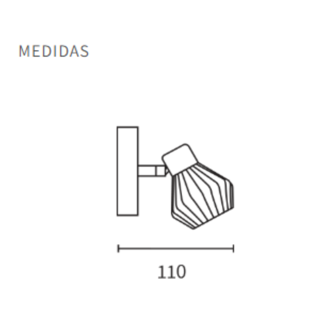 Dis-Spot 1L cromo con reja para lampara G9