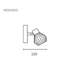 Dis-Spot 1L cromo con reja para lampara G9