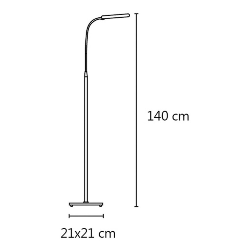Lampara de pie con pintura blanca soft de led de 4w; 480 lumens