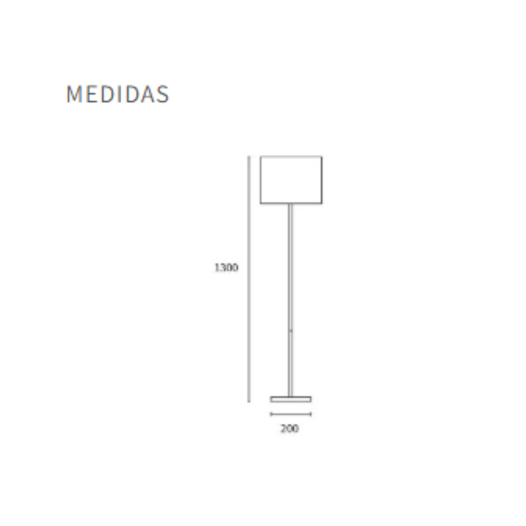 Lampara pie de madera con pantalla; H137cm; para E27 