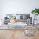 Mueble grande de hierro color gris y madera con led de 7.2W