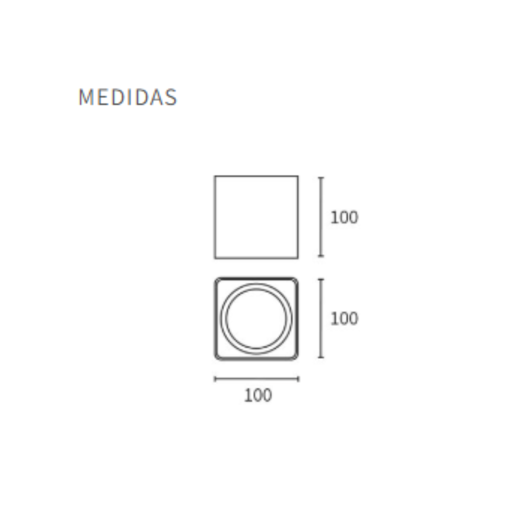 Plafon de 1L movil cardanico blanco