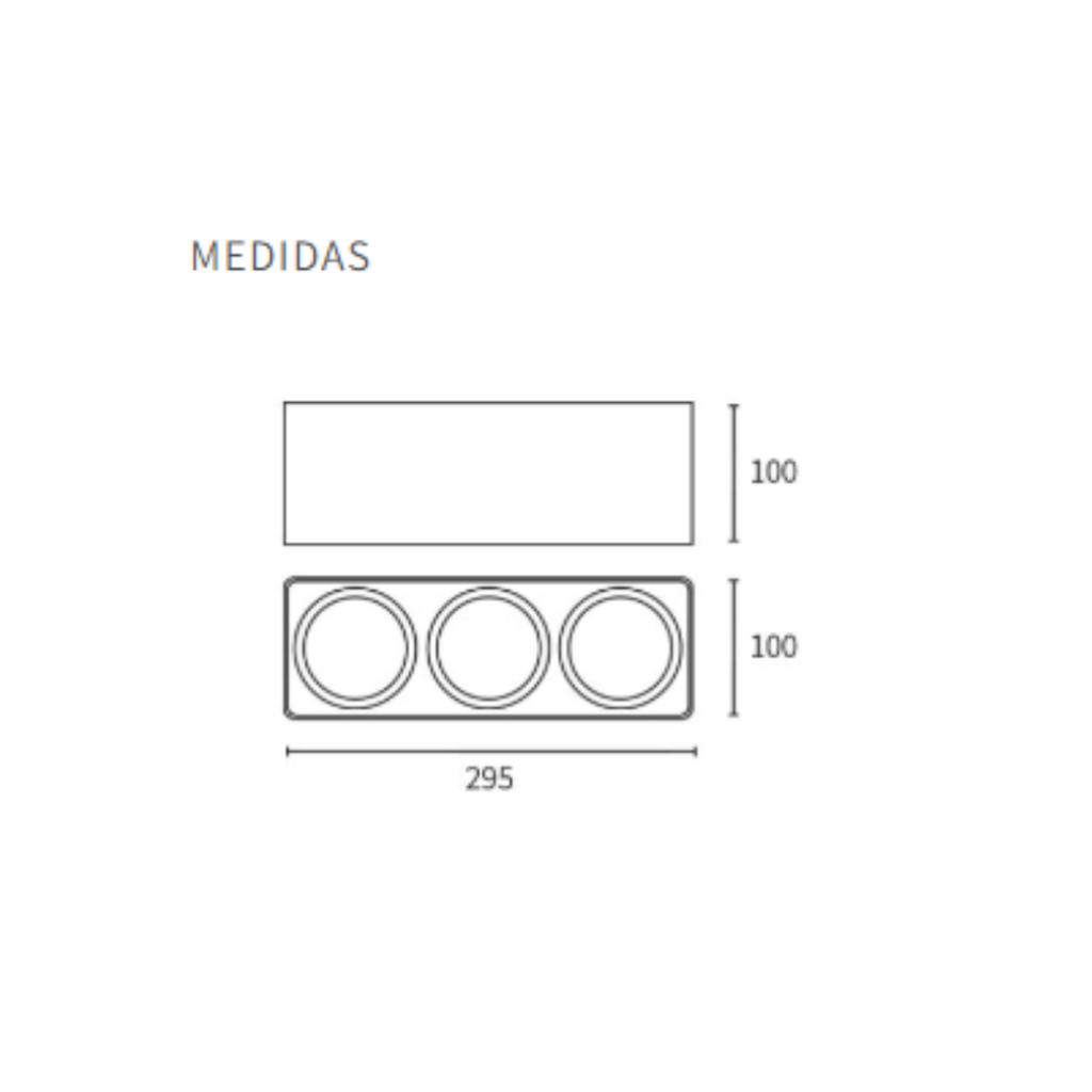 Plafon de 3L movil cardanico blanco