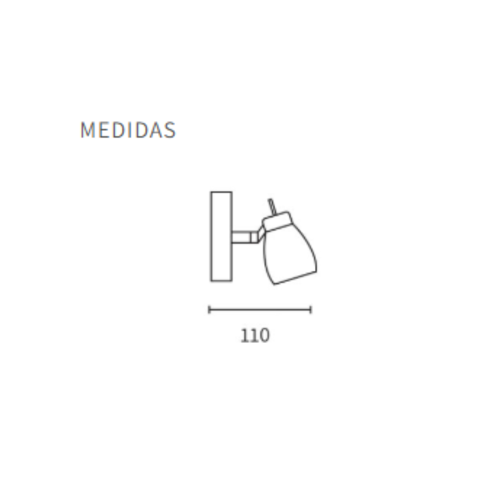 Spot de chapa de 1 luz para Gu10