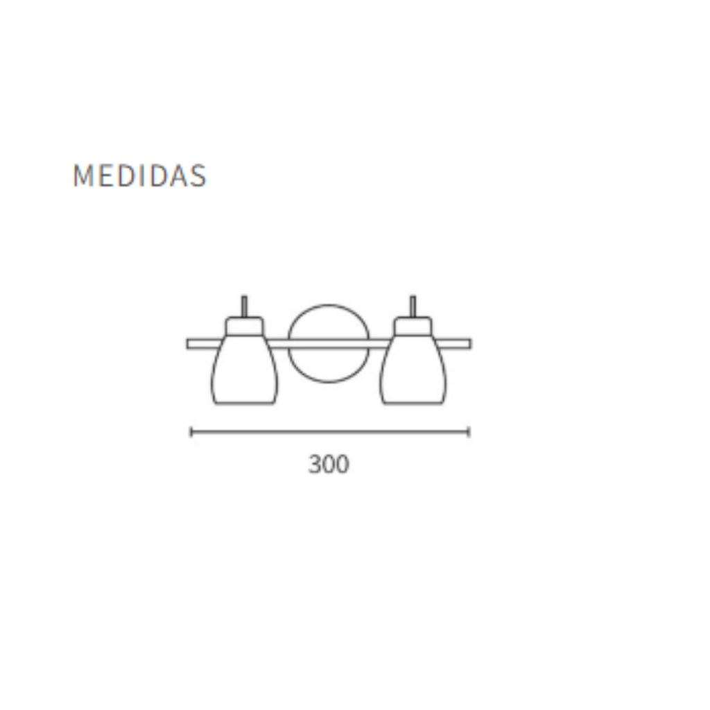 Spot de chapa de 2 luces para Gu10