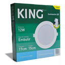 PANEL FLAT CIRCULAR KING 12W AC165-265V FRIO 6500K