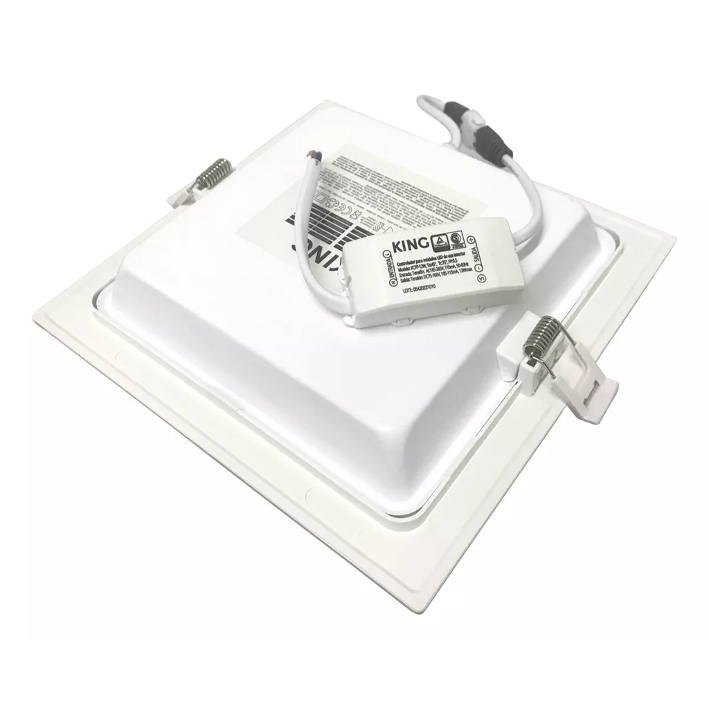 PANEL FLAT CUADRADO KING 12W AC165-265V FRIO 6500K