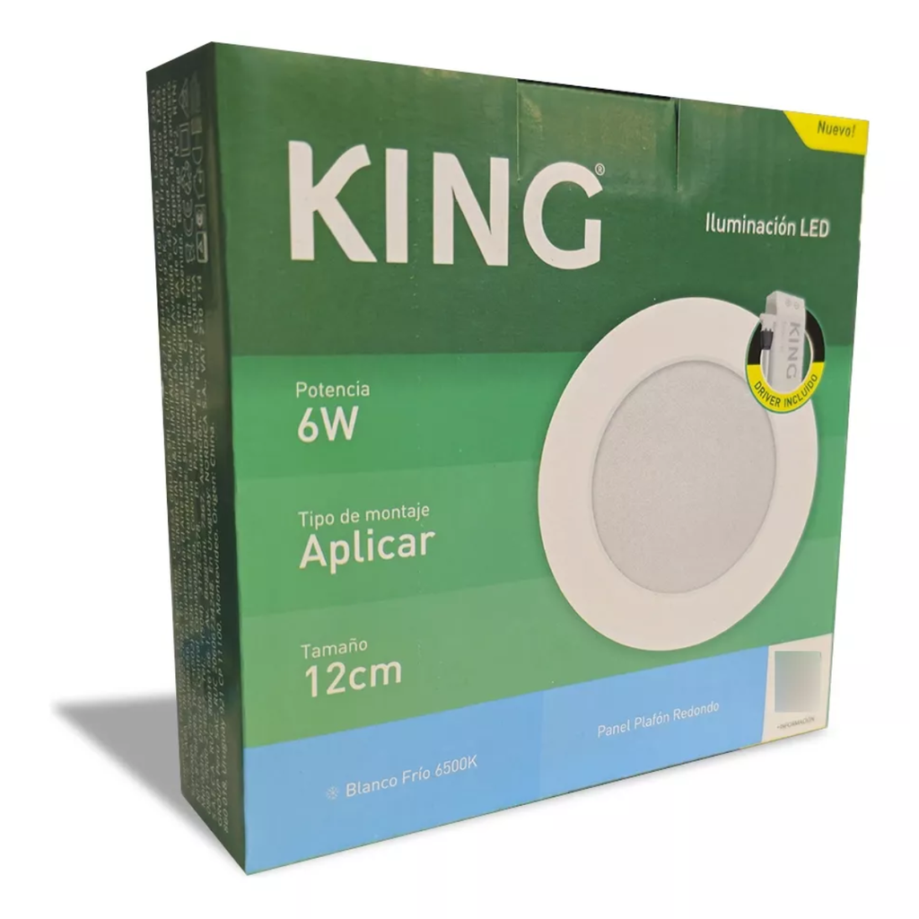 PANEL PLAFON CIRCULAR KING 6W AC165-265V FRIO 6500K