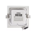 PANEL FLAT CUADRADO KING 6W AC165-265V CALIDO 3000K