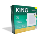 PANEL FLAT CUADRADO KING 6W AC165-265V CALIDO 3000K