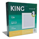 PANEL PLAFON CUADRADO KING 12W AC165-265V CALIDO 3000K
