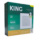 PANEL PLAFON CUADRADO KING 6W AC165-265V CALIDO 3000K