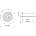 Embutido fijo antideslizante Ø95mmx40mm para lámpara dicroica GU10 blanco texturado
